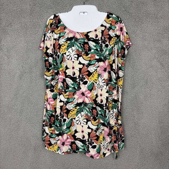 Lane Bryant Womens Plus Top Floral size 18/20 Bow Tie Hem autumn - Picture 1 of 13